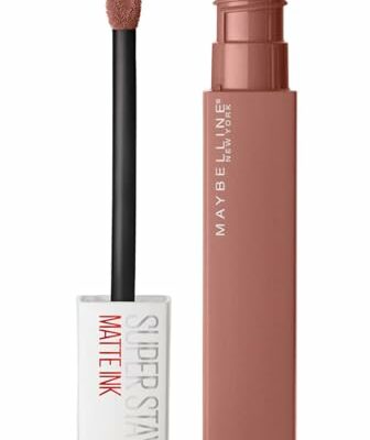 Maybelline Super Stay Matte Ink Liquid Lipstick Makeup, Long Lasting High Impact Color, Up to 16H Wear, Seductress, Light Rosey Nude, 1 Count