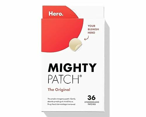 Mighty Patch™ Original patch from Hero Cosmetics - Hydrocolloid Acne Pimple Patch for Covering Zits and Blemishes in Face and Skin, Vegan-friendly and Not Tested on Animals (36 Count)