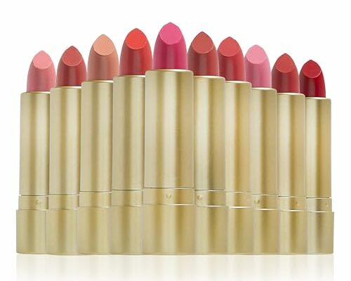 Nicole Miller 10PC Lipstick Collection with Gold & Pink Spot Glitter, Cold Wave Varnish, Embossing, and Free Formulation in Navy/Gold