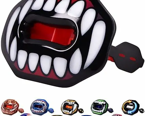 Oral Mart Vampire Fangs Football Mouth Guard - Lip Guard Mouthpiece | Lip Protector Mouthguard (Detachable Strap Included)