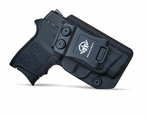 POLE.CRAFT Bodyguard 380 Holster IWB Kydex for S&W M&P Bodyguard 380 with Integrated Laser - Inside Waistband Holster Bodyguard 380 Integrated Laser Pistol Holster Gun Accessories(Black, Right)