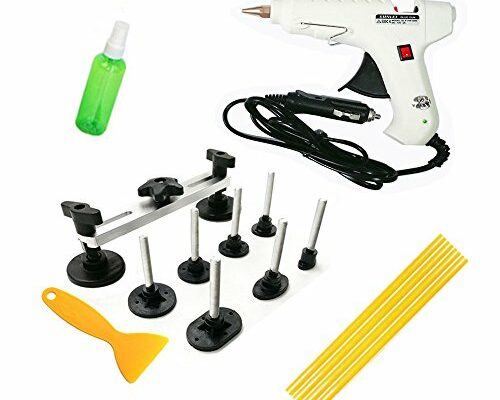 Pops-a-dent Bridge Dent Puller Kits with 4 pcs Glue Sticks 12V Hot Melt Glue Gun Tools