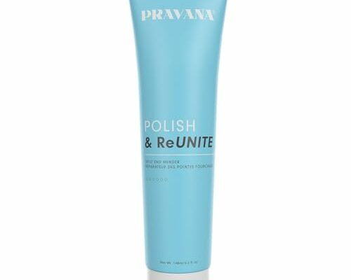 Pravana Polish & Reunite Split End Mender | Lightweight Styling Cream | Improves Smoothness, Manageability, Shine | Hydrolyzed Oat Protein Tames Frizz & Smooths Hair | 5.2 Oz