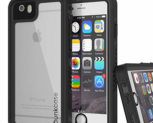 Punkcase for iPhone 6 Waterproof Case [Extreme Series] [Slim Fit] [IP68 Certified] [Shockproof] Cover W/Built in Screen Protector Compatible with iPhone 6s/6 (4.7") (Black)