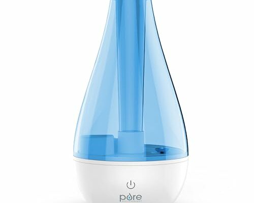 Pure Enrichment MistAire Studio Ultrasonic Cool Mist Humidifier - Small & Compact, Overnight Operation, 2 Mist Settings, Optional Night Light, & Auto Shut-Off - For Offices, Plants & Small Spaces