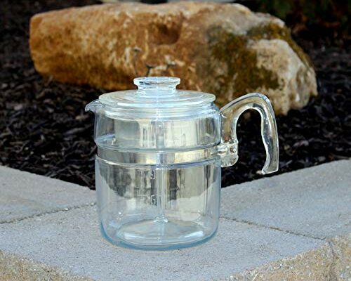 Pyrex 9 Cup Glass Coffee Pot Stovetop Percolator #7759