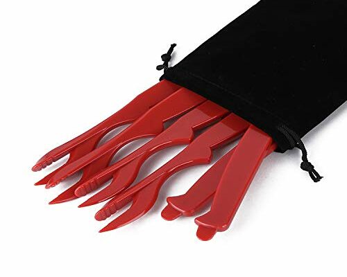 Razita Slyire Hand Grasp Seafood Tools 12 Pieces Seafood Cracker for Crab, Lobster, Crawfish, Prawns and Shrimp, Easy Opener Shellfish Sheller Knife with Storage Bag