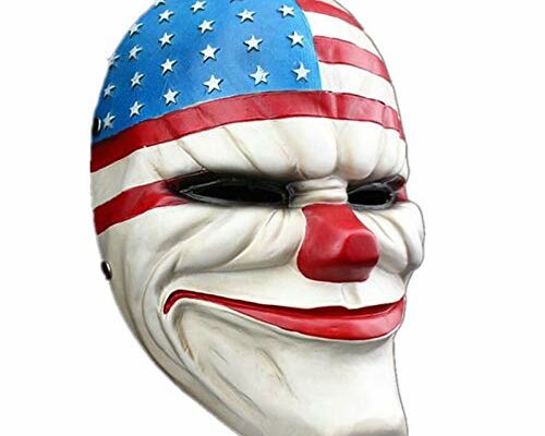 Resin Payday 2 Theme Game Mask Halloween Horror Masquerade Cosplay Costume Mask (Dallas Mask)