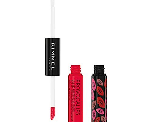 Rimmel London Provocalips 16hr Kiss-Proof Lip Color - Two-Step Liquid Lipstick to Lock in Color and Shine - 500 Kiss Me You Fool, .14 fl.oz.