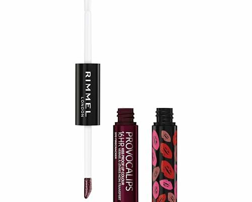 Rimmel London Provocalips 16hr Kiss-Proof Lip Color - Two-Step Liquid Lipstick to Lock in Color and Shine - 570 Firecracker, .14 fl.oz.