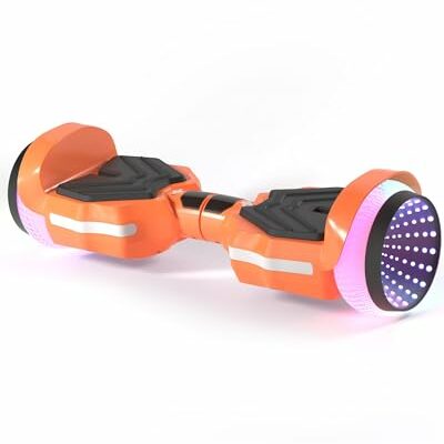 SIMATE Scooter, Colorful LED Light-Up Wheels, Bluetooth Speakers and APP, Dual 250W Motors, 8.5 mph Max Speed & 8.5 Miles Max Range, Gifts for Kids Adults Girls Boys