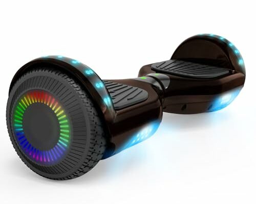 SISIGAD Hoverboard, with Bluetooth and Colorful Lights Self Balancing Scooter