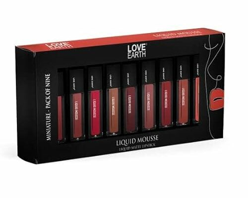 STELLA STORE Love Earth Liquid Mousse Miniature Liquid Matte Lipstick - Pack of 9