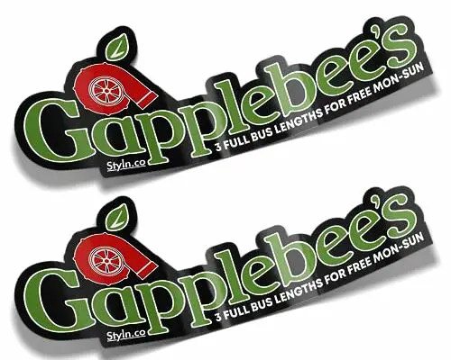 STYLN GAPPLEBEES Slap Sticker (2) CAR Truck Vinyl Sticker Decal Racing 7"