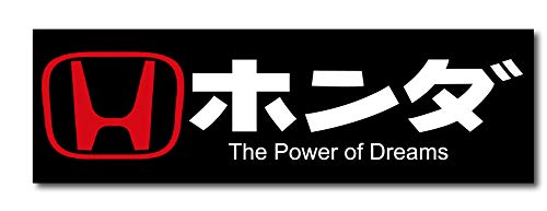 The Power of Dreams Racing Automotive car Decal (Black). Printed on 3M Graphic Film. Perfect for Japanese Domestic Market JDM Cars. Easy to Remove Without Residue.