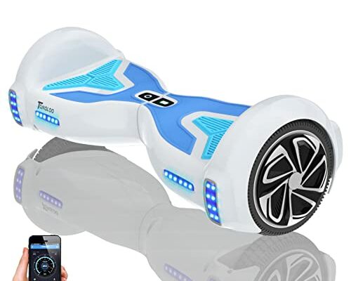 TOMOLOO Hoverboard for Adults Max load 265LBs, UL2272 Certified Hover Board for kids with Bluetooth| Lights| APP, Up to 12 Miles Range, 9.3mph Top Speed Aluminum Alloy Frame Self Balancing Scooters