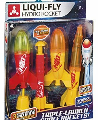 Toysmith, Liqui-Fly Hydro Rockets, 3 Easy To Use Water Rockets, For Boys & Girls Ages 8+, 5.5 inch