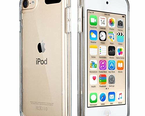 ULAK iPod Touch 7 Case, iPod Touch 6 & 5 Case, Transparent Slim Hybrid TPU Bumper/Scratch Resistant Hard PC Back, Corner Shock Absorption Case for iPod Touch 5th 6th 7th Generation, Clear