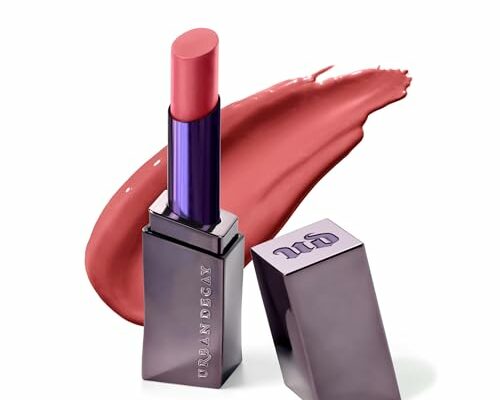 URBAN DECAY Vice Hydrating Lipstick (DTLA - Sheer Brick Nude - Shine Finish), Creamy Formula, Moisturizing Lip Color with Aloe Vera & Avocado Oil, Vegan, Cruelty-free - 0.11 oz