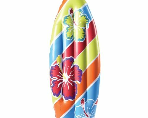 U. S. Toy Inflatable Surfboard Luau Decoration Theme Beach Pool Toy, Beach, Tropical, Hawaiian Party Decor, Inflatable Backyard Pool Toy, 3 Ft. Long, 1-Pack, 3 Years & Older