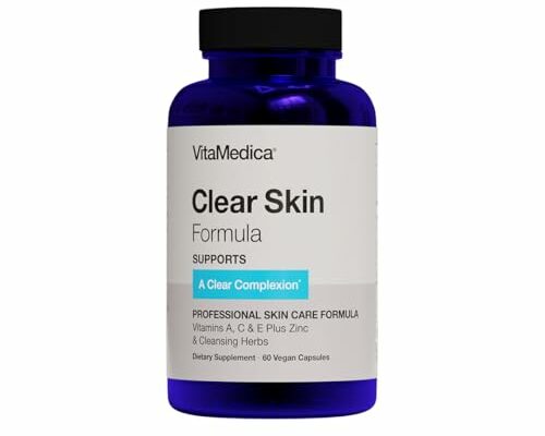 VitaMedica Clear Skin Vitamin Formula | Acne Supplement for Skin Clearing | Breakout Treatment for Women and Men | Vitamins A, C, E, Selenium, Chromium, and Zinc for Acne and Skin Health | 60 Count