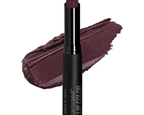 wet n wild Perfect Pout Lipstick, Dark Red My Blackberry Broke, Vegan | Gluten-Free | Cruelty-Free | Lip Color, Lip Color