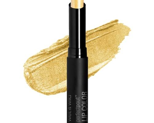 wet n wild Perfect Pout Lipstick, Gold Shimmer First Place Winner | Vegan | Gluten-Free | Cruelty-Free | Lip Color