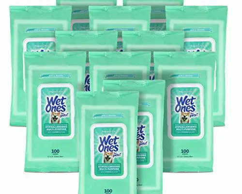 Wet Ones for Pets Hypoallergenic Multi-Purpose Dog Wipes with Vitamins A, C & E, 100 ct - 12 Pack | Fragrance-Free Hypoallergenic Dog Wipes for All Dogs Wipes Multipurpose (FF14364PCS12)