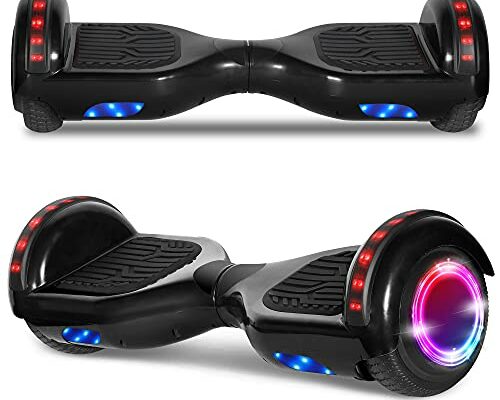 Wilibl Hoverboard for Kids Electric Self Balancing Scooter 6.5" Wheels LED Lights Hover Board Safety Certified (Black)