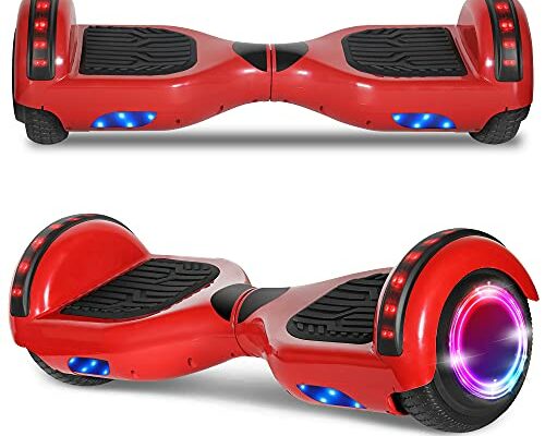 Wilibl Hoverboard for Kids Electric Self Balancing Scooter 6.5" Wheels LED Lights Hover Board Safety Certified (Red)