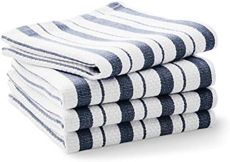 Williams-Sonoma Classic Striped Dishcloths, Dishrags, Navy Blue (Set of 4)