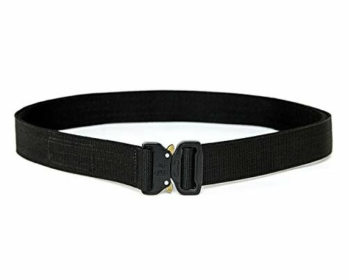 WOLF TACTICAL Heavy Duty Quick-Release EDC Belt - Stiffened 2-Ply 1.5” Nylon Gun Belt for Concealed Carry Holsters