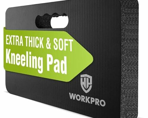 WORKPRO Extra Thick Kneeling Pad, Soft Foam Cushioning for Knee, Large Foam Kneeler Mat for Gardening, Bathing Baby, Workout Supplies, 17.5 x 11 x 1.5 in, Black