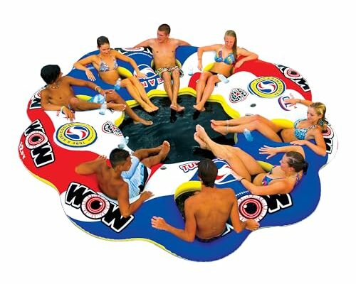 WOW Sports - Tube A Rama - Inflatable Floating Island For Up To 10 people - Water Raft Tube For Adults