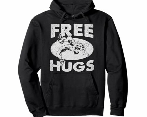 Wrestling - Funny Free Hugs Wrestling Pullover Hoodie