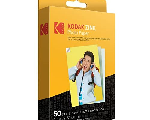 Zink KODAK 2"x3" Premium Photo Paper (50 Sheets) Compatible with KODAK Smile, KODAK Step, PRINTOMATIC, 50 count (Pack of 1)