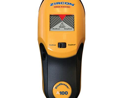 Zircon StudSensor A100 Wall Scanner and Center/Edge Locating Stud Finder with WireWarning Detection