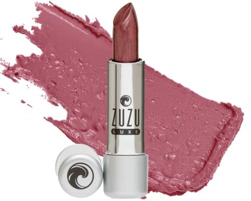 Zuzu Luxe Lip Color Lipstick (Temptress - Grape/Warm Pearl), Natural Ultra-Hydrating Lipstick, Paraben Free, Vegan, Gluten-free, Cruelty-free, Non GMO, 0.13 oz