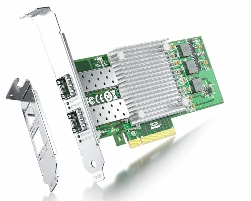 10Gb Dual SFP+ NIC PCI-E Network Card with Broadcom BCM57810S Chip, PCI-E X 8, PCI Express LAN Adapter Card Support Windows Server/Windows/Linux/VMware