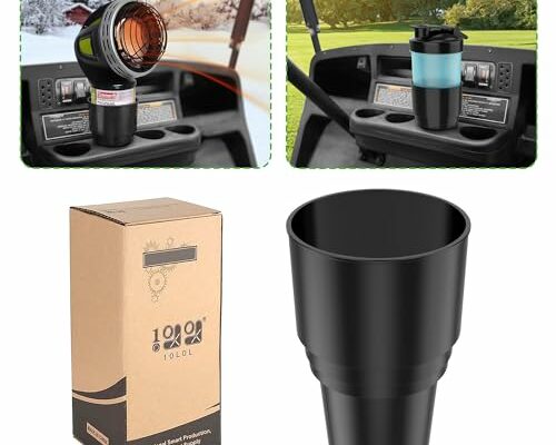 10L0L Universal Golf Cart Heater Propane Cup Holder for Yamaha EZGO Club Car, Material Upgrade Replacement Holder for 16.4 oz Portable Propane Heater Camping Gas Cylinder Black (1 Pack)