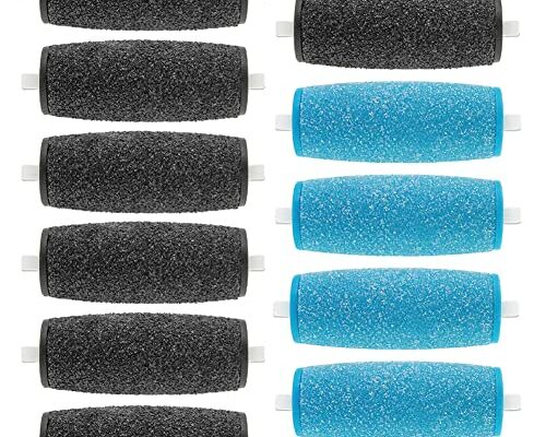 11 Pack Include 7 Extra Coarse & 4 Regular Coarse Replacement Roller Refill Heads Compatible with Amope Pedi Electronic Foot File