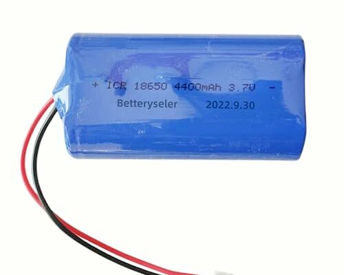 1Pcs 18650 3.7v 4400mAh 1S2P Li ion Rechargeable Battery Pack with 2.54Pin JST-XH Connector 16.28Wh/4.4A, Blue, 6.6 x 1.8 cm (19.28Wh/4.4A)