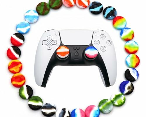 36pcs Joystick Grip for Ps5 Ps4 Controller, Silicone Thumb Grips Caps Cover Analog Stick for Playstation 5, Playstation 4 Controller, Xbox 360, Xbox One Controller (36pcs Multicolor joysticke caps)