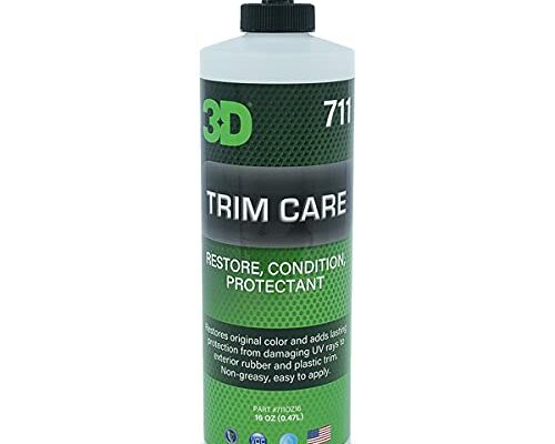 3D Trim Care Restorer of Faded & Dull Plastic, Rubber, Trim & Bumpers - Renews Surface to Original Appearance - Long Lasting Shine & Protection 16oz.