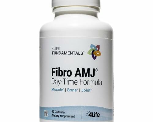 4Life Fibro AMJ Day Time Formula - Supports Muscle, Bone, and Joint Health with Magnesium and Boswellia Serrata Extract - 90 Capsules