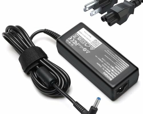 65W AC Adapter Laptop Charger for HP Envy 13 15 17 15t 15m 17m X360 15-1039wm 15-1033wm 15-1010dx 15-w237cl 15-w110nr 15-ee1093cl 15m-eu0033dx 15-u010dx 17m-ch0013dx Notebook Power Supply Cord