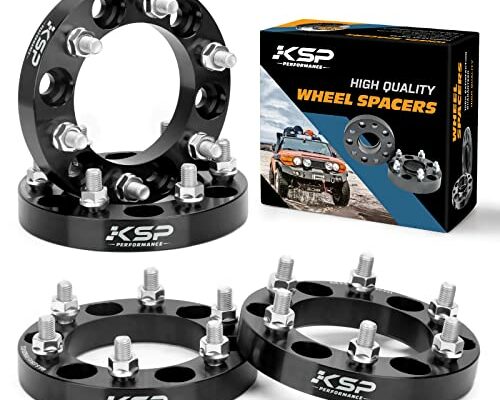 6X5.5 Wheel Spacers, KSP Forged 1"(25mm) 6x139.7mm to 6x139.7mm Thread Pitch M12x1.5 Hub Bore 108mm Adapters for Tacoma 4Runner Tundra FJ Land Cruiser Black, Not Hubcentric