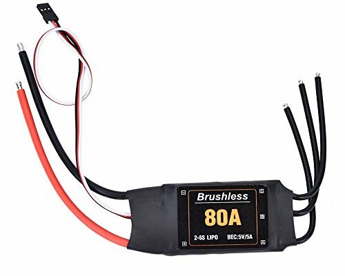 80A Brushless ESC Speed Controller Battery Low Voltage with 2-6S Start Modes for RC Accessory