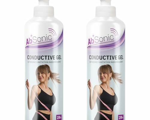 Absonic Conductive Gel - Cavitation Gel, Ultrasonic Gel, Body Sculpting, Radiofrequency, Cavitation Massagers & Abs Stimulators - Paraben-Free, 8.5 oz, 2-Pack