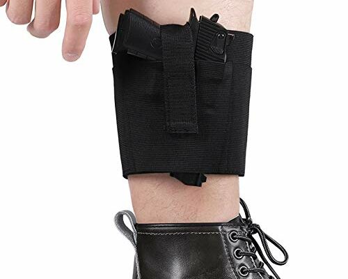 Accmor Ankle Holster for Concealed Carry, Elastic Deep Concealment Leg Holsters with Magazine Pocket/Pouch for Men and Women, Right & Left Hand Draw